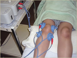 干渉波治療器による膝治療